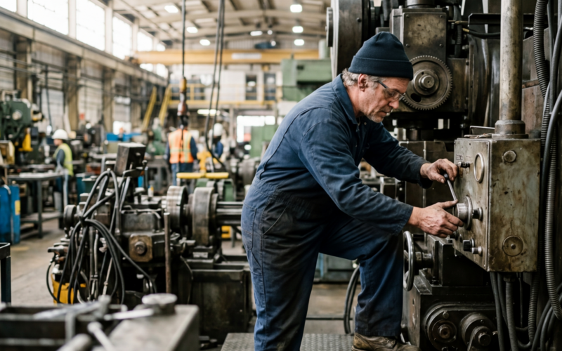 je ziet hier een man die werkzaam is als operator