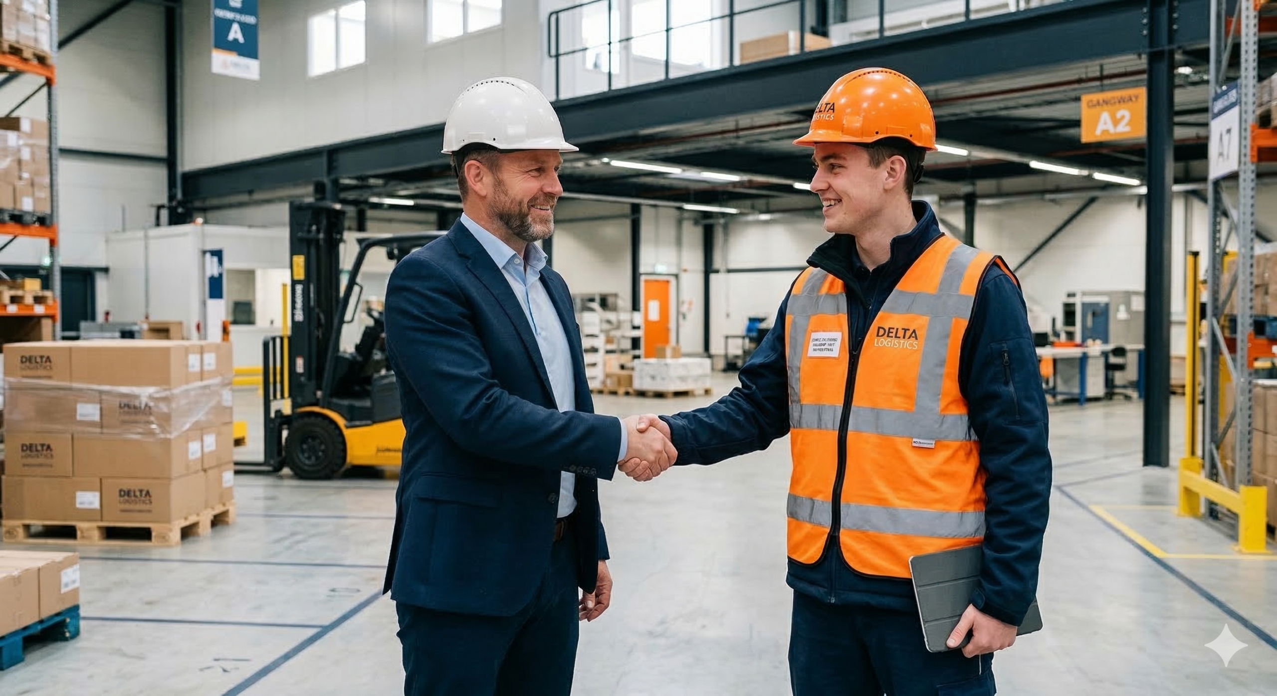 een account manager is bij een opdrachtgever over de vloer.