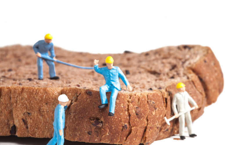 Een lekker broodje in de pauze is altijd lekker.