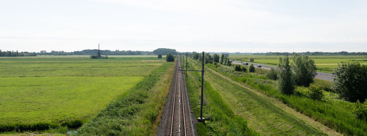 De treinovergang in Alphen aan de Rijn.