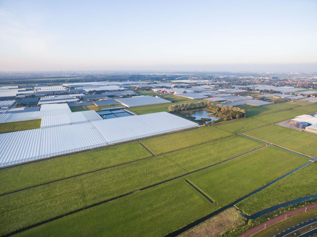 Het landschap van het Westland.