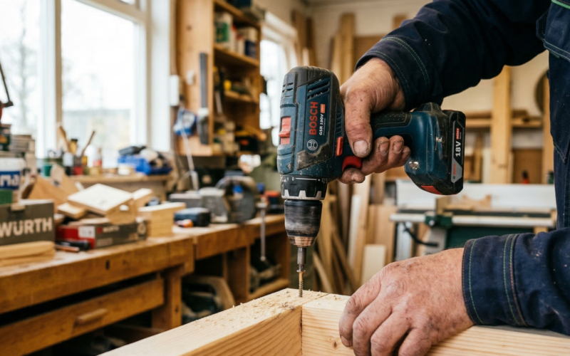 je ziet hier een man die met zijn handen aan het werk is