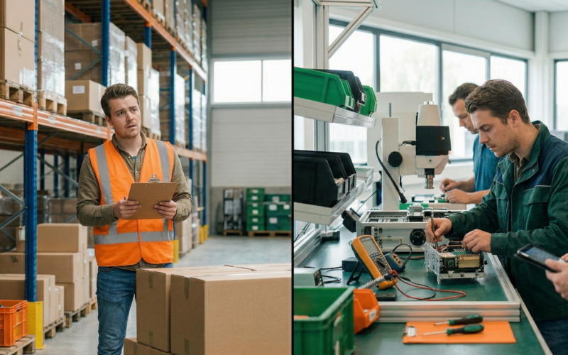 je ziet hier 2 delen. dit stelt het verschil voor tussen uitzenden en detacheren