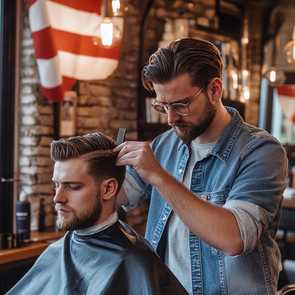 Man is bij de kapper