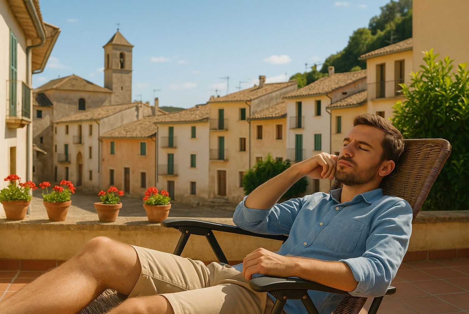 Op vakantie nadneken over een nieuwe baan