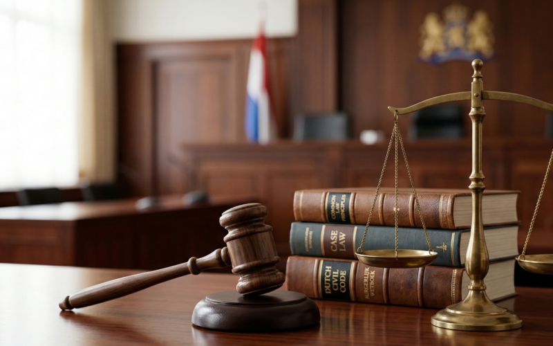 je ziet hier een rechtshamer omdat er nieuwe afspraken worden gemaakt.