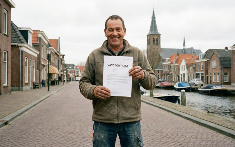 Man krijgt een vast contract