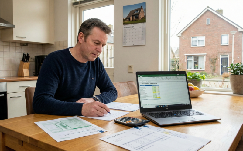 Man regelt zijn hypotheekrenteaftrek.