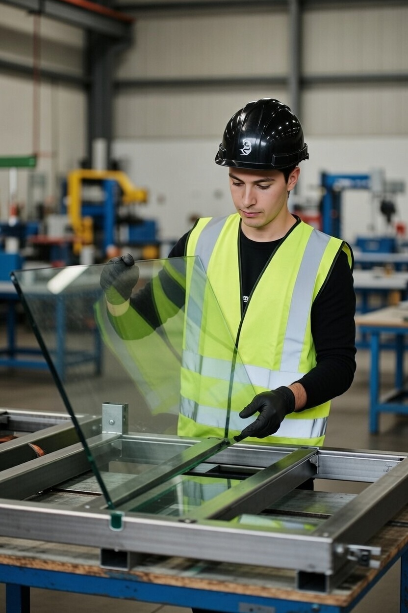 montagemedewerker glas