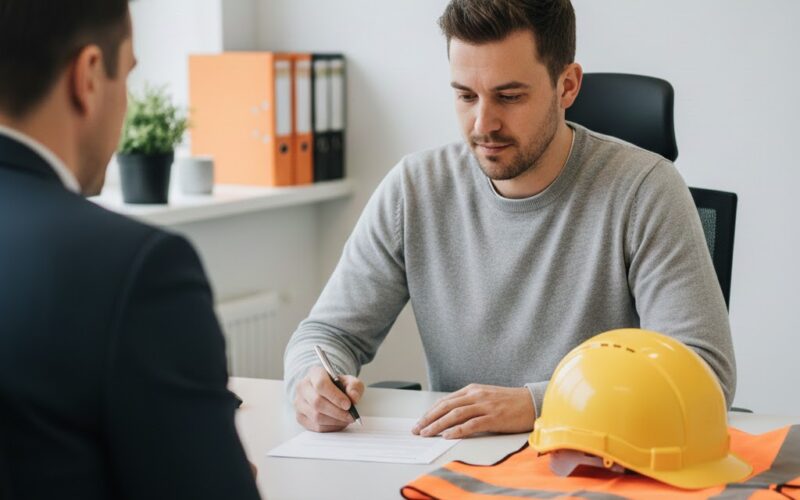 Bouwvakker neemt ontslag