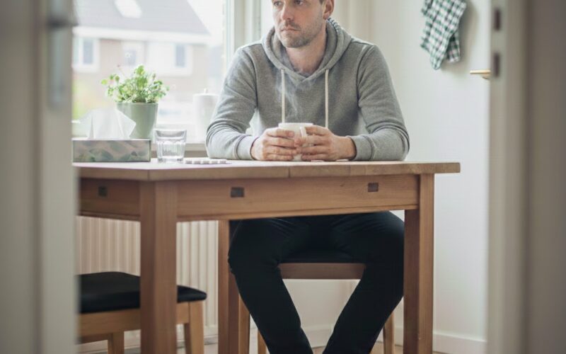 een uitzendkracht die ziek thuis zit