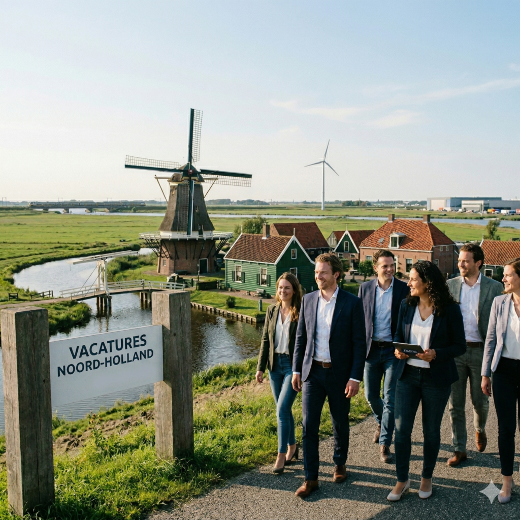 Mensen lopen door de regio Noord-Holland
