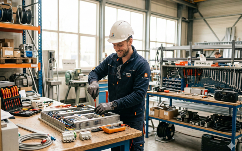 Een man werkt als ZZPér in de techniek