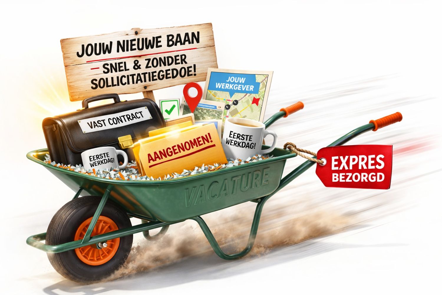 Een ‘kruiwagen’ is nog steeds handig als je een baan zoekt