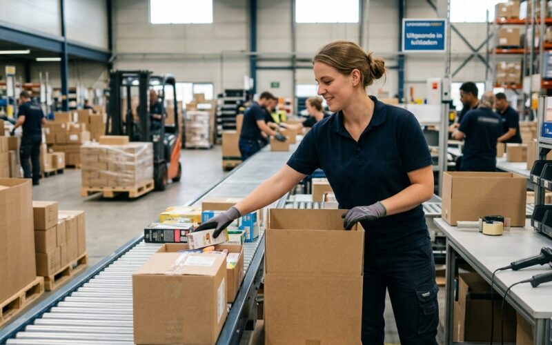 Uitzendkracht Intro Personeel aan het werk in een magazijn