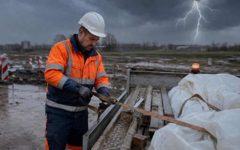 Werken tijdens onweer weerverlet