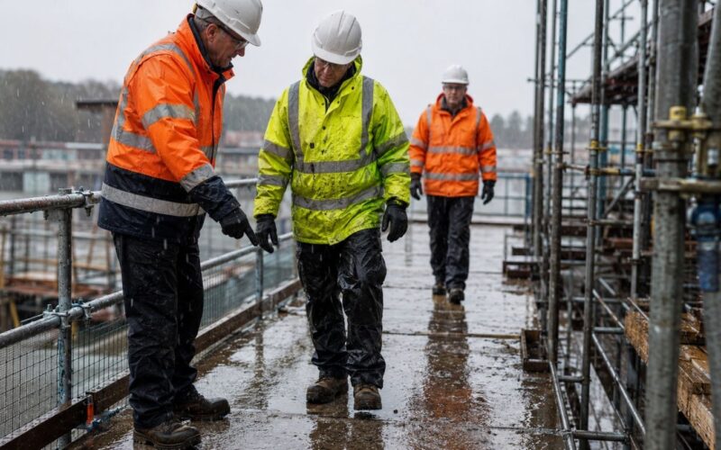 Werken in de regen