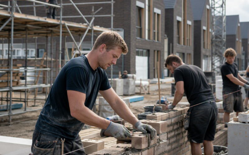 Bouw & Interieur in een werksituatie bij kabinet investeert miljarden in woningbouw tot 2035